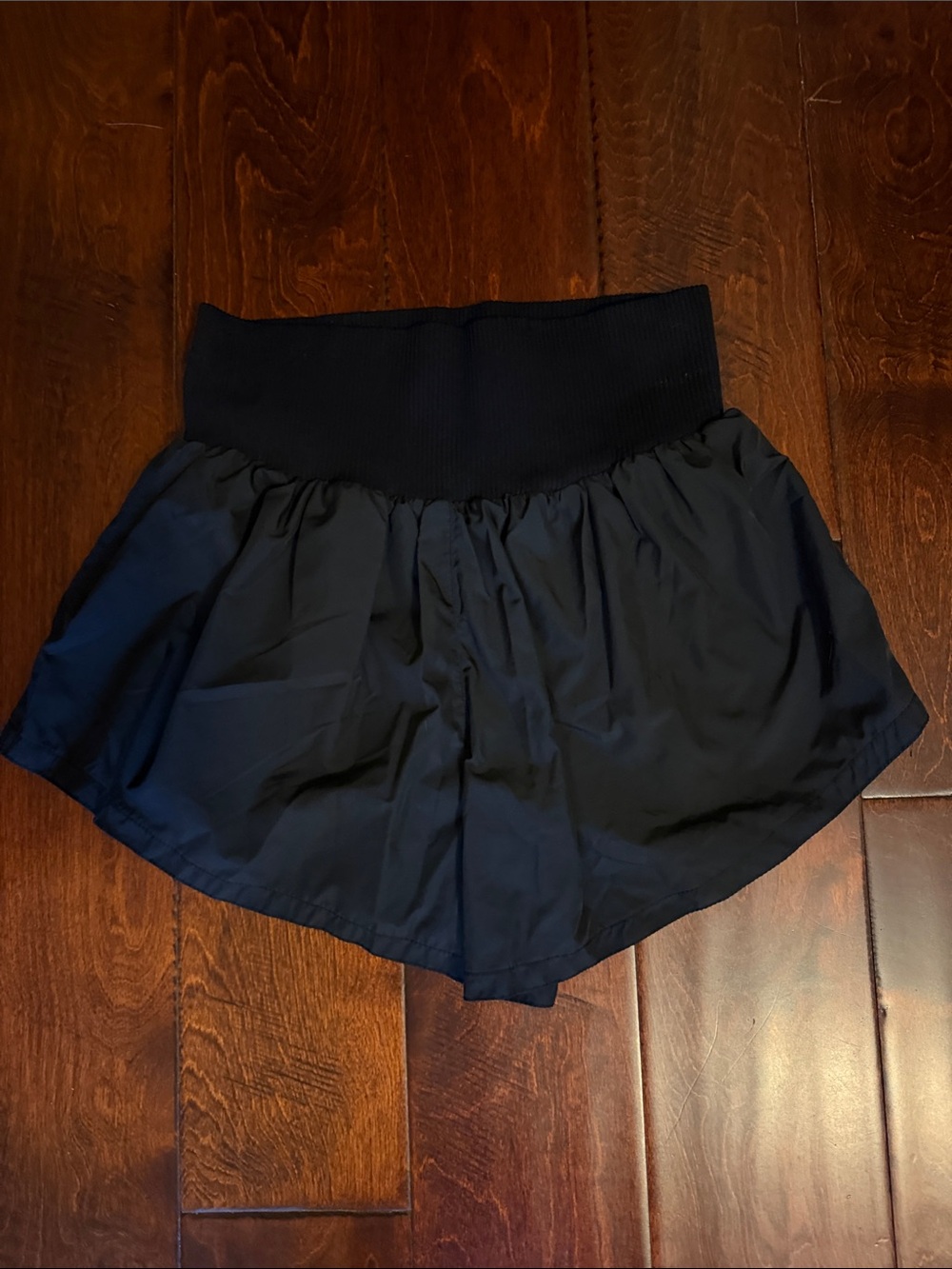 Free People Black High-Waist Flow Skort